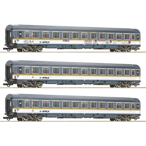 Roco 74018 H0 3-delige set Eurofima-wagons alex van de landbaan