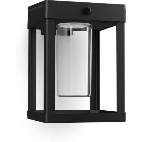 Philips Camill 8720169263918 Wandlamp op zonne-energie met bewegingsmelder 1.4 W Warmwit Zwart