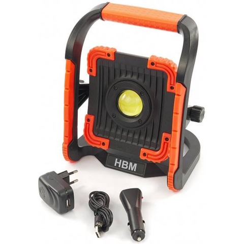 HBM PROFI oplaadbare LED bouwlamp met Powerbank functie