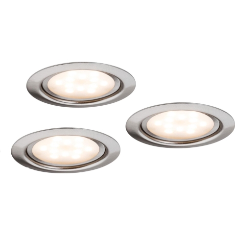 Paulmann 93553 Micro Line LED-inbouwlamp Set van 3 stuks LED LED vast ingebouwd 4.5 W IJzer (geborsteld)