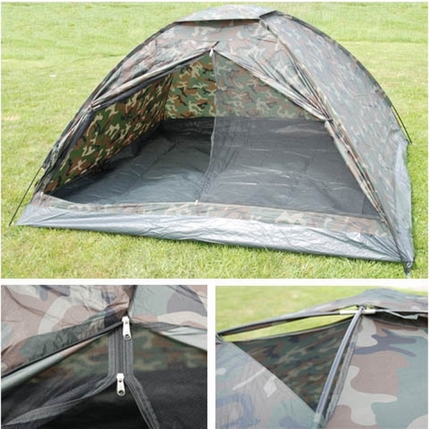 Kampeer tent met camouflage print 4 personen -