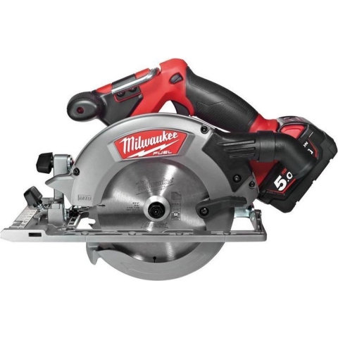 Milwaukee M18 CCS55-502X 18V Li-Ion Accu Cirkelzaag Set (2x 5.0Ah Accu) In HD BOX - 165mm - Koolborstelloos