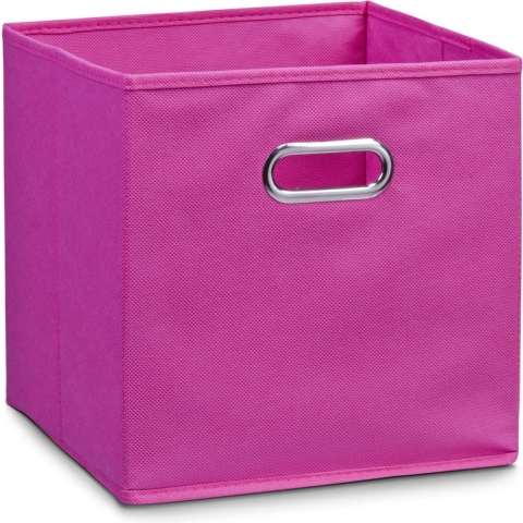 Set van 8x stuks roze opbergmanden/kastmanden 28 x 28 cm -
