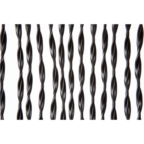 Zwart pvc vliegen/insecten gordijn 93 x 210 cm -