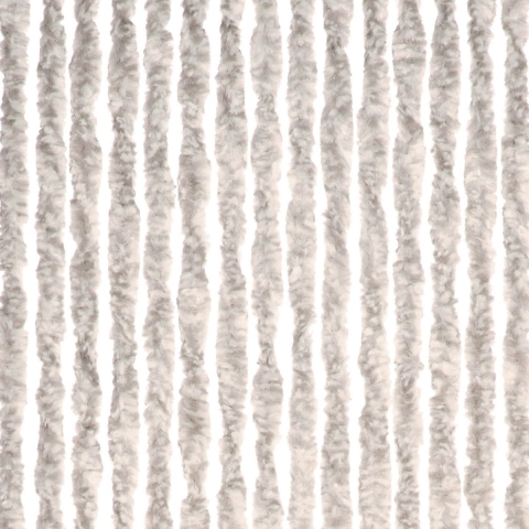 Lichtgrijs polyester stroken vliegen/insecten gordijn 93 x 230 cm -