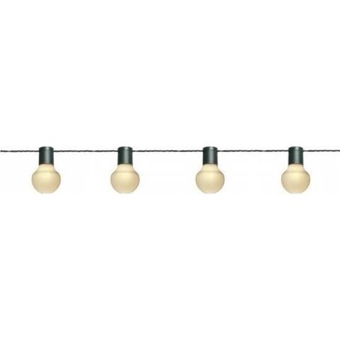 3x Buiten feestverlichting lichtsnoer warm witte lampjes 10 m -