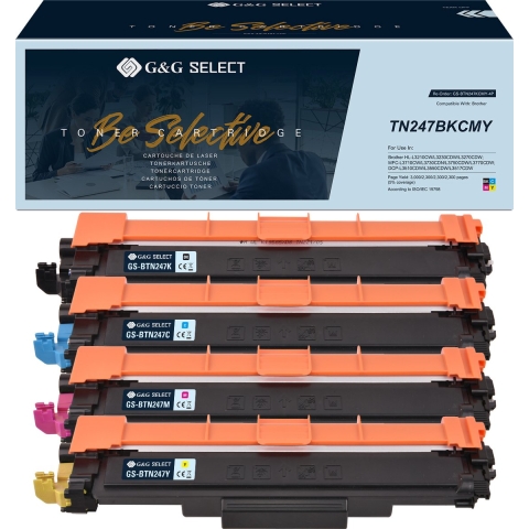G&G Toner vervangt Brother TN-247CMYK Compatibel Combipack Zwart, Cyaan, Magenta, Geel TN-247BK/TN-247C/TN-247M/TN-247Y GS-B247-4P
