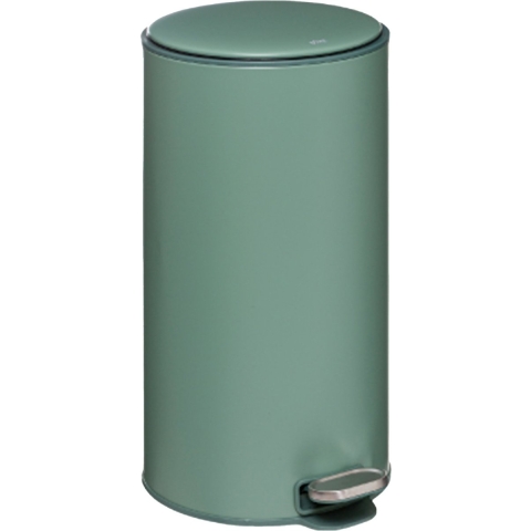 Prullenbak/pedaalemmer - groen - metaal - 30 liter - 39 x 33 x 62 cm - keuken -