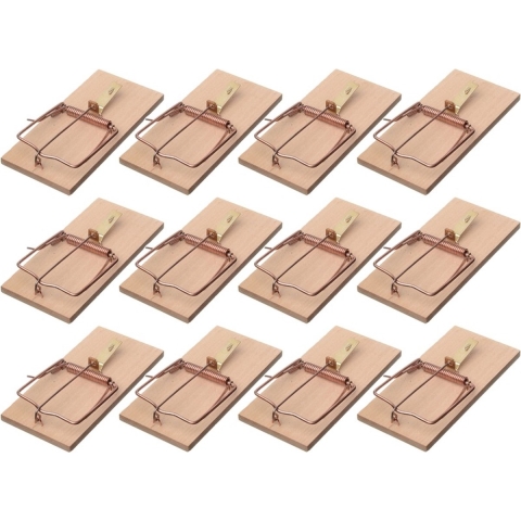 12x Rattenvallen/rattenklemmen 17 cm ongediertebestrijding -