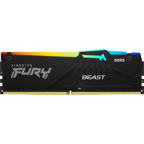 Kingston FURY Beast RGB Werkgeheugenmodule voor PC DDR5 32 GB 1 x 32 GB Non-ECC 5600 MHz 288-pins DIMM CL40 KF556C40BBA-32