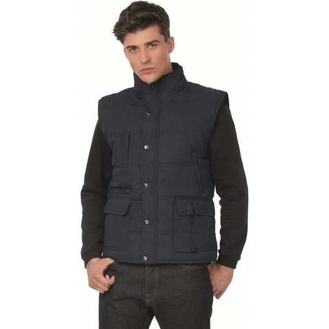Outdoor/werk bodywarmer navy blauw voor heren 2XL (56) -