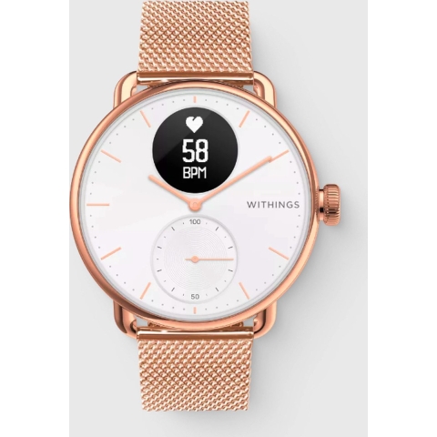 Withings Scanwatch 2 38mm Roségoud - wit