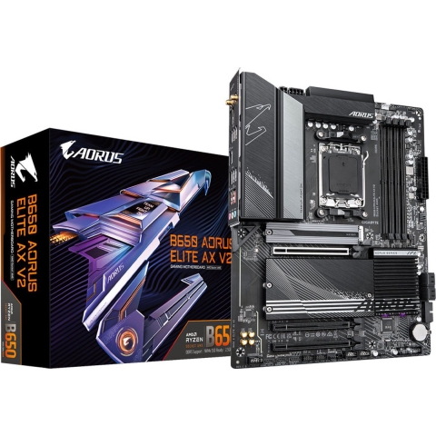 Gigabyte B650 AORUS ELITE AX V2 Moederbord Socket AMD AM5 Vormfactor ATX Moederbord chipset AMD® B650