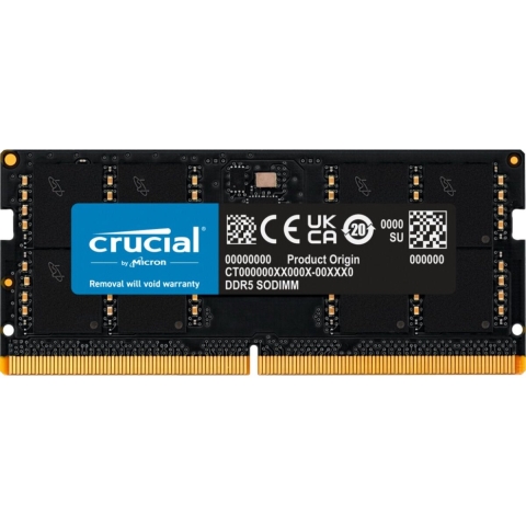 Crucial CT32G56C46S5 Werkgeheugenset voor laptop Retail DDR5 32 GB 1 x 32 GB On-die ECC 5600 MHz 262-pins SO-DIMM CL46 CT32G56C46S5