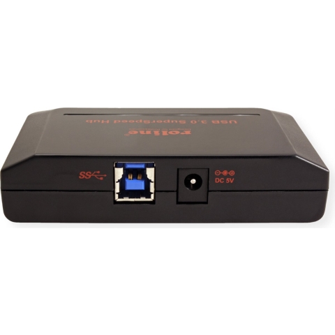 Roline USB-combi-hub 4 poorten Zwart