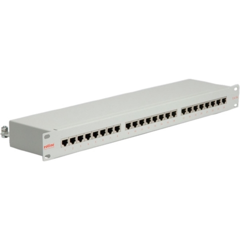 Roline 24 poorten Netwerkpatchpaneel 483 mm (19) CAT 5e 1 HE Grijs