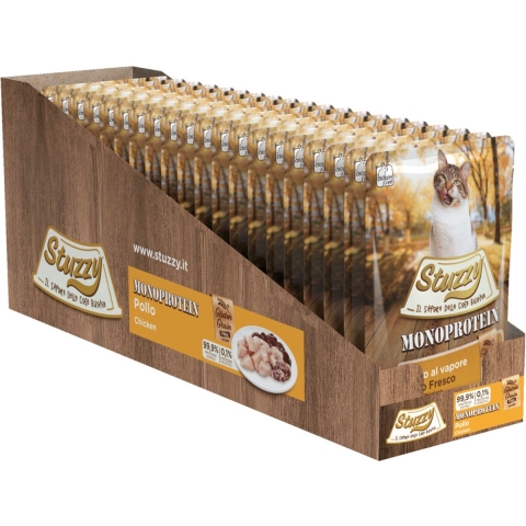Stuzzy Cat Grain Free Monoprotein kip nat kattenvoer 85 gram 2 dozen (40 x 85 g)