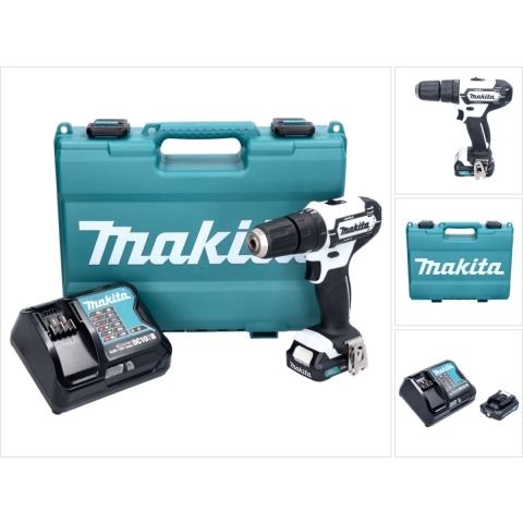 Makita HP333DSAW Accu-klopboor/schroefmachine 2 snelheden Incl. accu, Incl. lader, Incl. koffer
