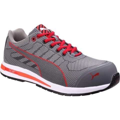 PUMA Xelerate Knit Low 643070-44 Veiligheidsschoenen S1P Schoenmaat (EU): 44 Grijs, Rood 1 stuk(s)