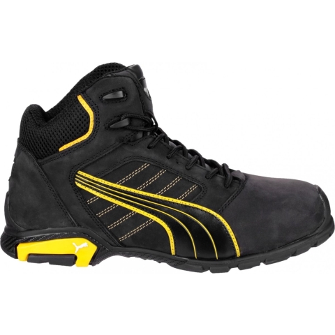 PUMA Amsterdam Mid 632240-44 Hoge veiligheidsschoenen S3 Schoenmaat (EU): 44 Zwart, Geel 1 stuk(s)