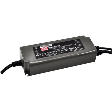 Mean Well PWM-90-12DA LED-driver Constante spanning 90 W 7.5 A 12 V/DC Dali, Dimbaar, Montage op ontvlambare oppervlakken, Geschikt voor meubels, Outdoor,
