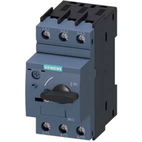 Siemens 3RV2011-1CA10 Vermogensschakelaar 1 stuk(s) Instelbereik (stroomsterkte): 1.8 - 2.5 A Schakelspanning (max.): 690 V/AC (b x h x d) 45 x 97 x 97 mm