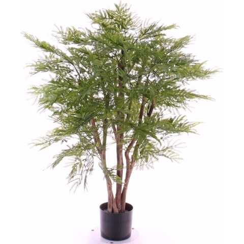 Mimosastruik kunstplant 110 cm in pot voor binnen/buiten -