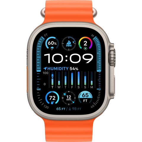Apple Watch Ultra 2 GPs + Cellular 49 Mm Titanium Case/oranje Ocean Band