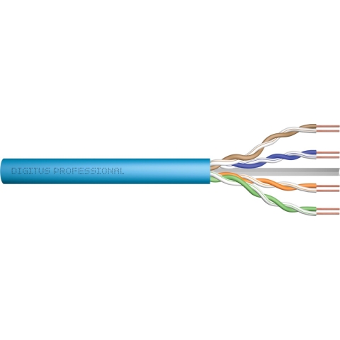 Digitus DK-1613-A-VH-305 Netwerkkabel CAT 6A U/UTP 0.25 mm² Lichtblauw 305 m