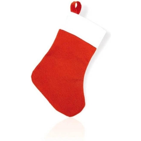 20x Rode mini kerstsokken 32 cm -