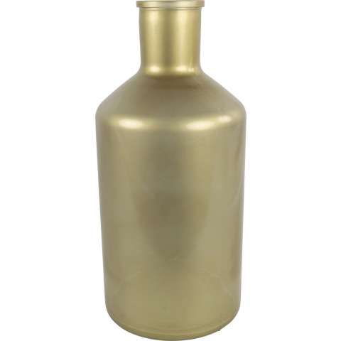 Countryfield Vaas - mat goud - glas - XXL fles vorm - D24 x H52 cm -