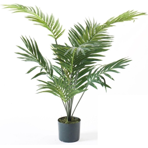 Kunstplant palmboom 90 cm groen in pot -