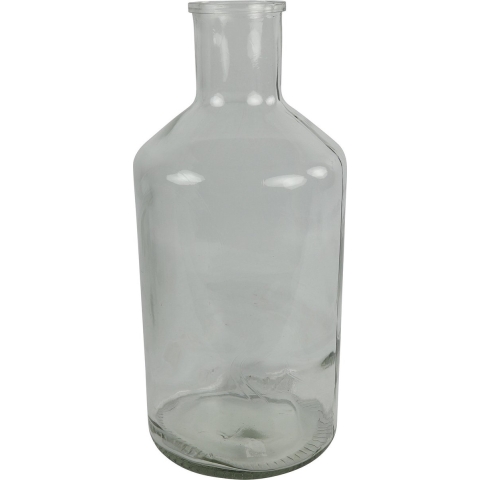 Countryfield Vaas - helder - transparant glas - XXL fles vorm - D24 x H52 cm -