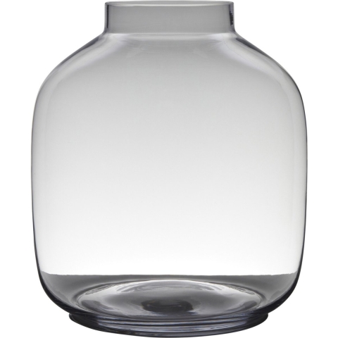 Transparante luxe grote vaas/vazen van glas 43 x 38 cm -