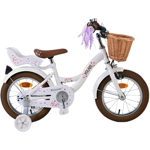 Volare Blossom Kinderfiets Meisjes 14 Inch Kinderfiets Wit  +€15 Inruilkorting