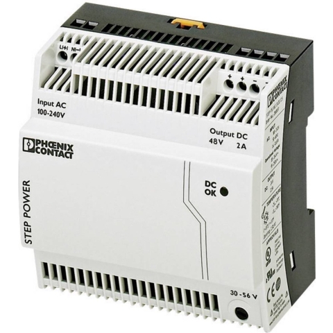 Phoenix Contact STEP-PS/1AC/48DC/2 DIN-rail netvoeding 48 V/DC 2 A 96 W Aantal uitgangen: 1 x Inhoud: 1 stuk(s)