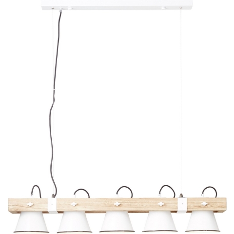 Brilliant Plow 82175/05 Hanglamp LED E27 50 W Wit, Hout (licht)