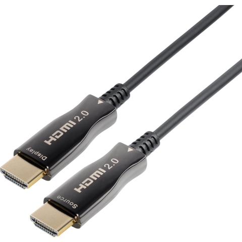 Maxtrack C 508-30 ML HDMI-kabel HDMI Aansluitkabel HDMI-A-stekker, HDMI-A-stekker 30.00 m Zwart 4K UHD