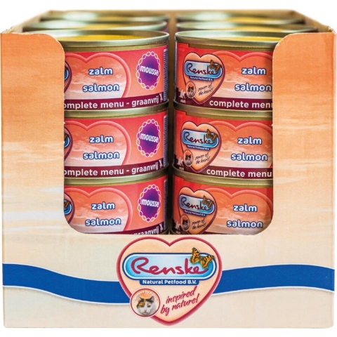 Renske mousse zalm kattenvoer (70 gram) 2 trays (48 x 70 g)