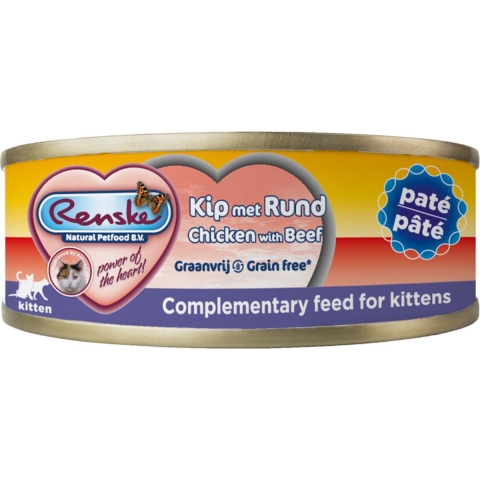 Renske Kitten paté kip met rund natvoer kat (70 g) 48 x 70 g