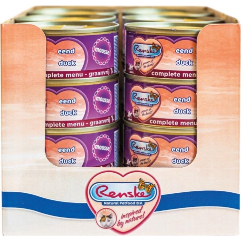 Renske mousse eend kattenvoer (70 gram) 2 trays (48 x 70 g)