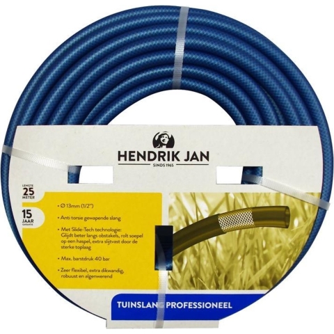 Tuinslang van 25 meter - kruislings gewapend/anti knik - 13mm - professional -