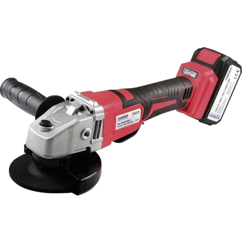 Kunzer 7AWS125 Haakse accuslijper 125 mm Incl. accu, Incl. koffer, Incl. lader 18 V 4000 mAh