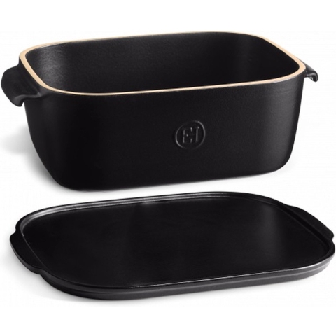 Emile Henry Kaasdoos Noir - Aardewerk - 31 x 20 cm / 3.5 liter