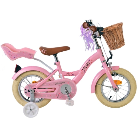 Volare Blossom Kinderfiets Meisjes 12 Inch Blossom Kinderfiets Roze  +€15 Inruilkorting