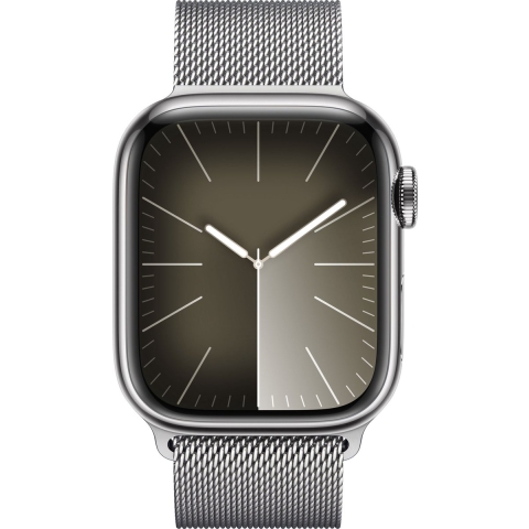 Apple Watch Series 9 Cellular 41 Mm Zilver Roestvrijstalen Case/zilver Milanese Loop