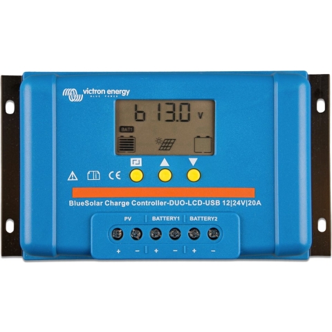 Victron Energy BlueSolar PWM DUO-LCD & USB 12 / 24V-20A Laadregelaar voor zonne-energie PWM 12 V, 24 V 20 A