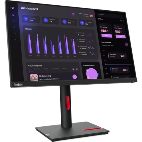 Lenovo ThinkVision T24i-30 LED-monitor Energielabel E (A - G) 60.5 cm (23.8 inch) 1920 x 1080 Pixel 16:9 4 ms DisplayPort, Audio-Line-out, HDMI, USB 3.0, VGA