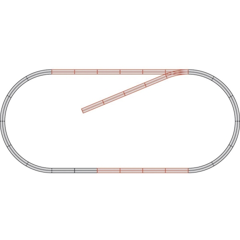H0 Roco GeoLine (met ballastbed) 61101 Uitbreidingsset 1 set(s)