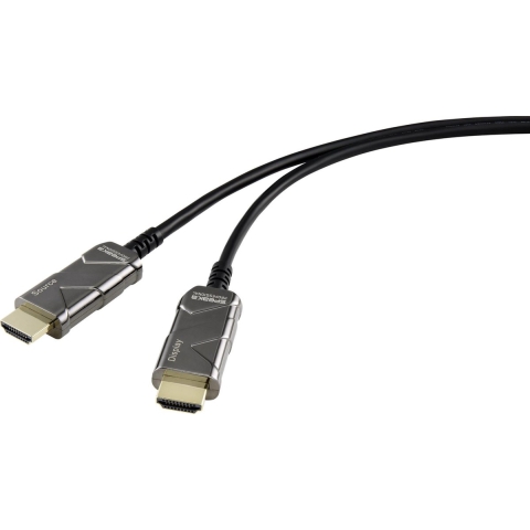 SpeaKa Professional SP-8821992 HDMI-kabel HDMI Aansluitkabel HDMI-A-stekker, HDMI-A-stekker 20.00 m Zwart 8K UHD